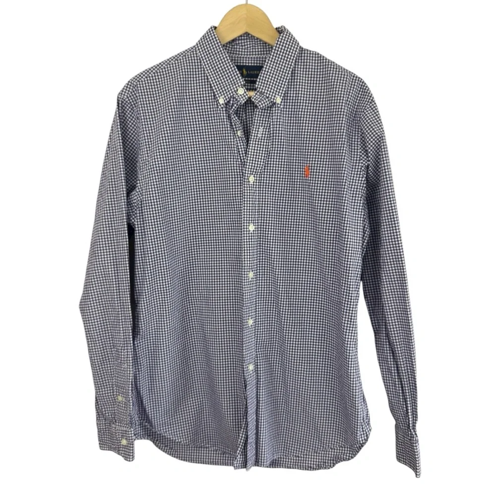 Polo Ralph Lauren Slim Fit Long Sleeve Button Down Shirt Men’s Size Large Purple